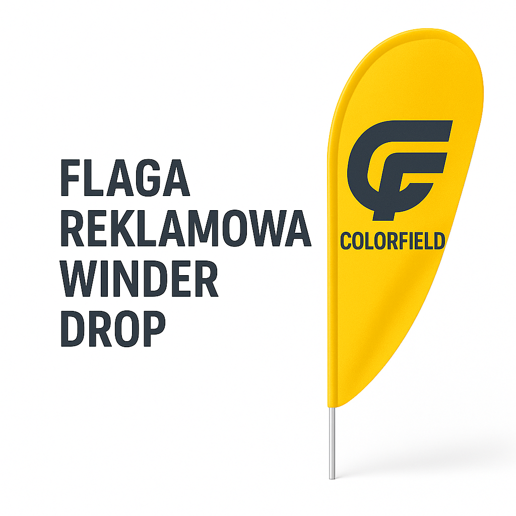 Flaga reklamowa, winder drop