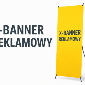 x-banner reklamowy, grafika firmowa, system wystawienniczy