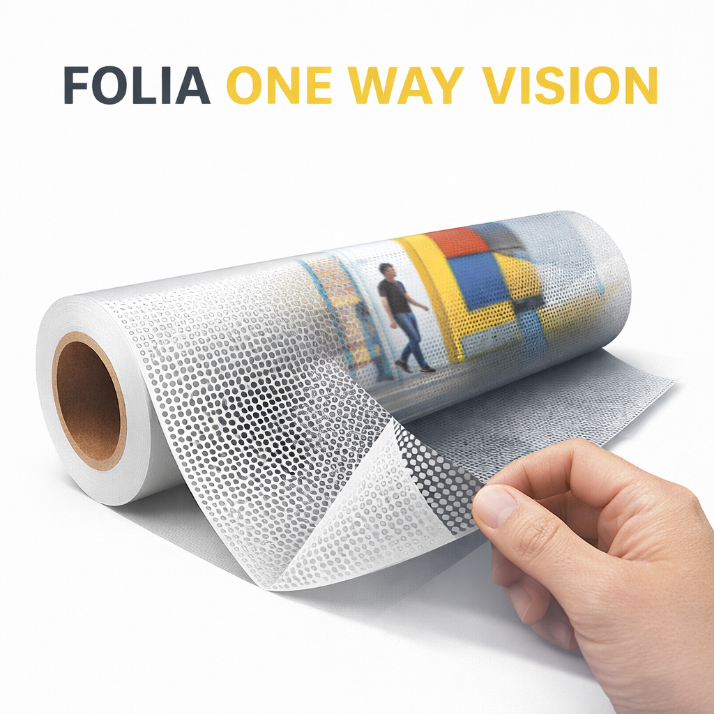 folia One Way Vision druk na folii okiennej OWV One Way Vision