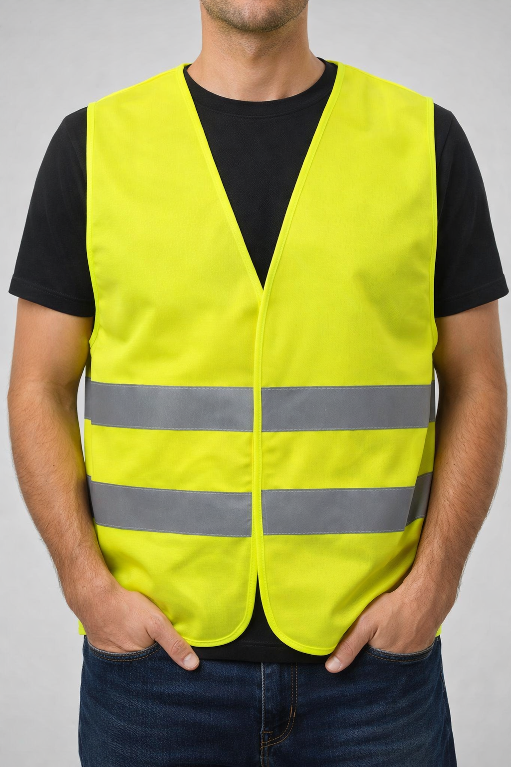 kamizelka odblaskowa na osobie