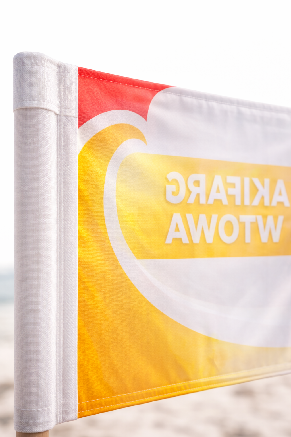 Transparent flagowy, widok od tyłu