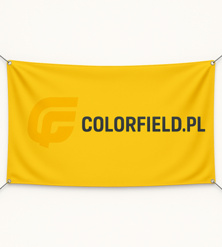 Baner reklamowy drukowany na fronlit 440 g, powlekanym 510 g, tekstylny i odblaskowy – Colorfield
